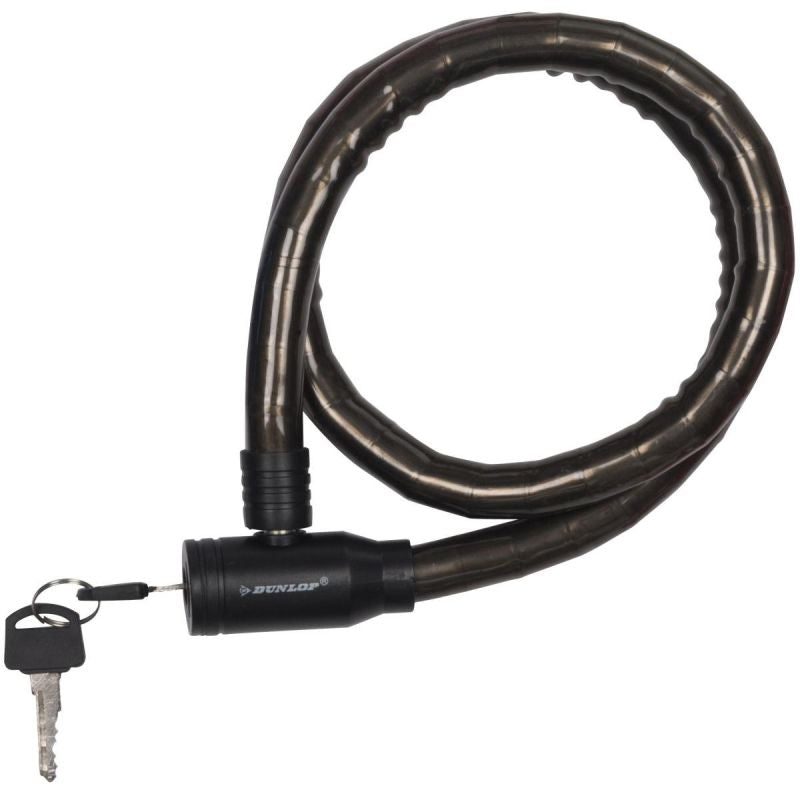 Dunlop SPIRAL BICYCLE LOCK WITH KEY, HOSE, , BLACK fekete kiegészítő GSP-1042671
