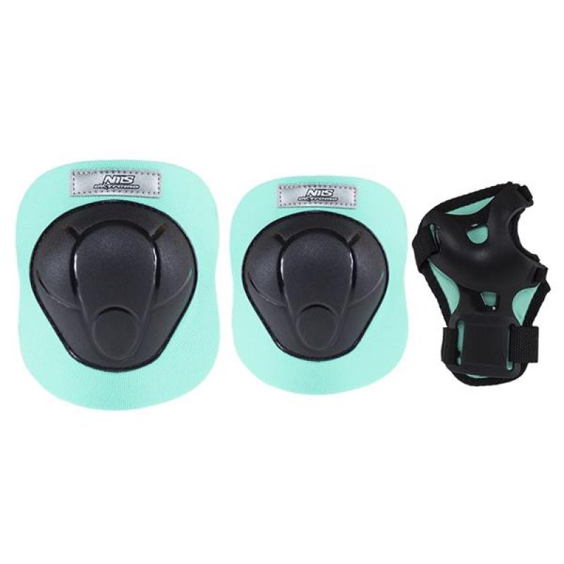 Nils Extreme Protectors Set Black and Mint H210 Size fekete protectors and knee pads, sets