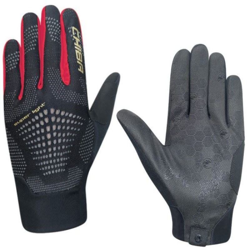 CHIBA SUPERLIGHT gloves black red piros kesztyű