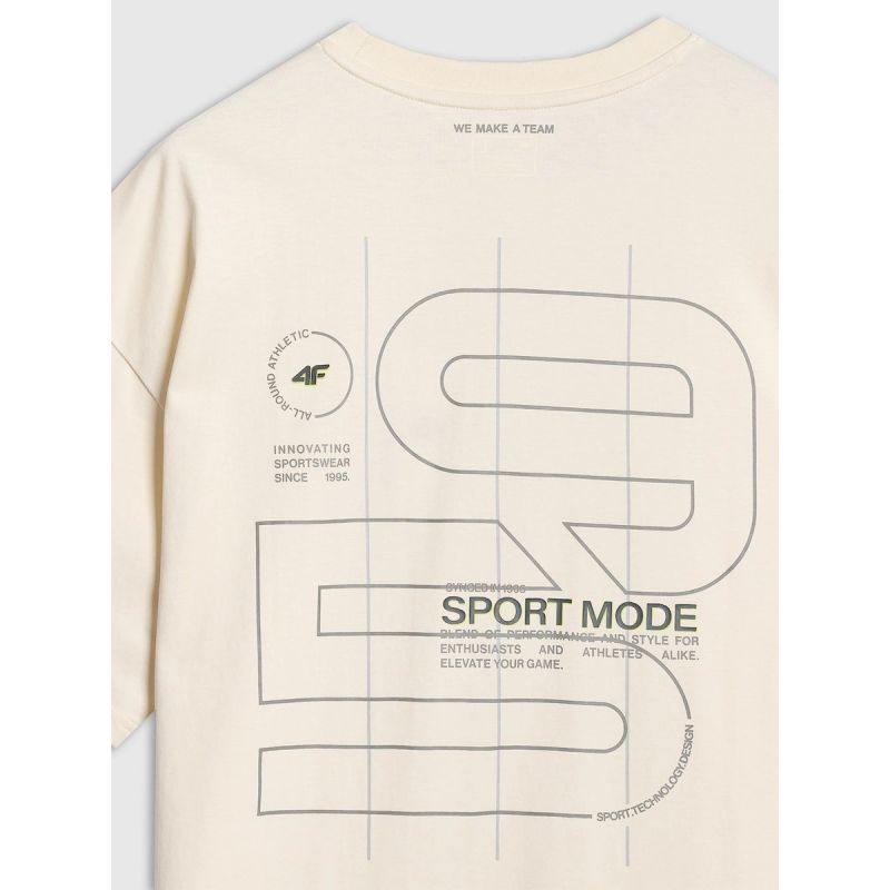 Men's oversized printed T-shirt 4F 4FRAW25TTSHM3220-11S póló