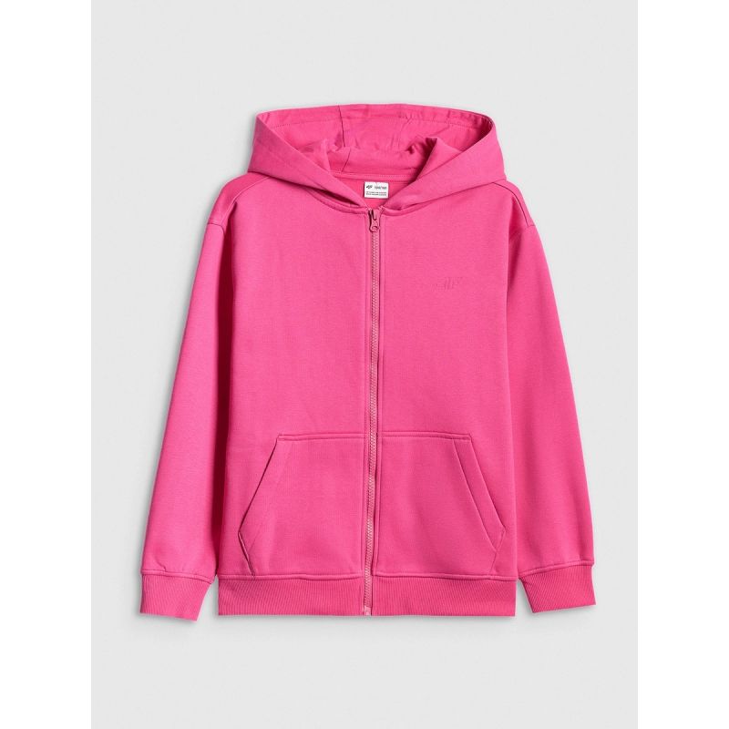 Girls' loose sweatshirt with hood 4F 4FJRSS26TSWSF2715-54S 158/164 sweatshirts