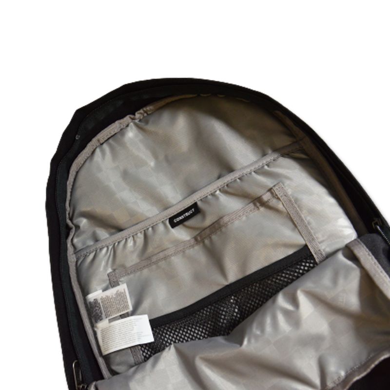 Vans Construct School Black/White school backpack - VN0A5FHWY281 uniwersalny hátizsák