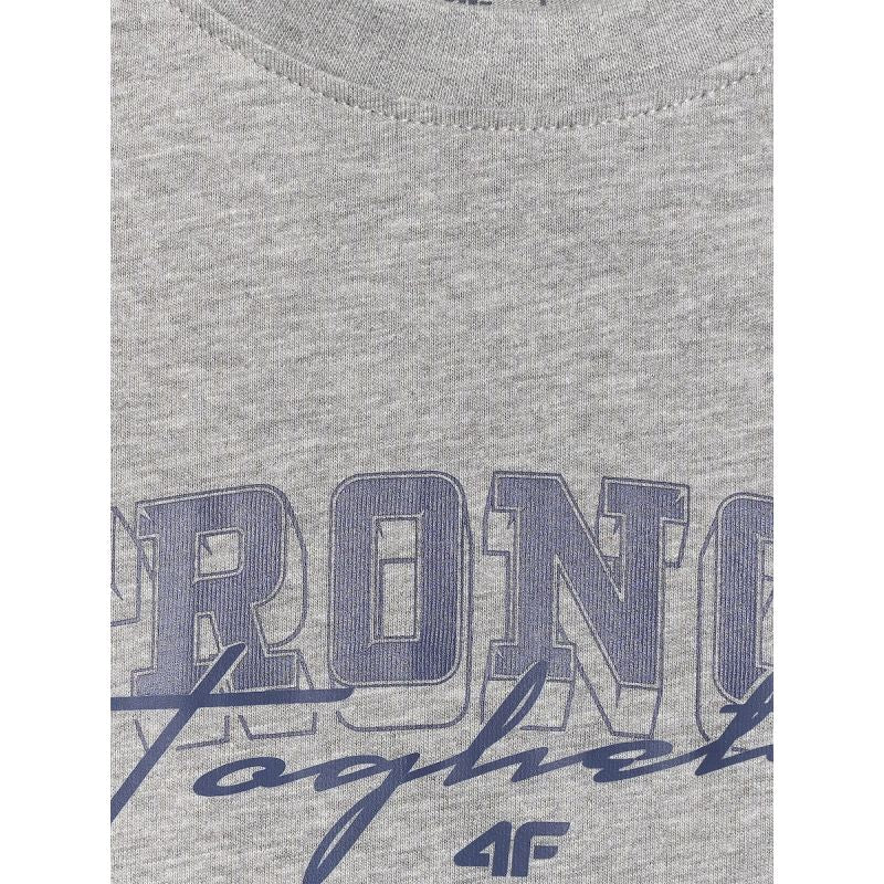 Boy's loose T-shirt with print 4F 4FJRSS26TTSHM3465-27M 158/164 shirts