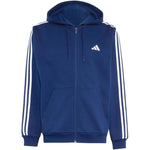 Adidas Men's Essentials 3-Stripes Fleece Full-Zip Hoodie Navy kék ruházat KY4144
