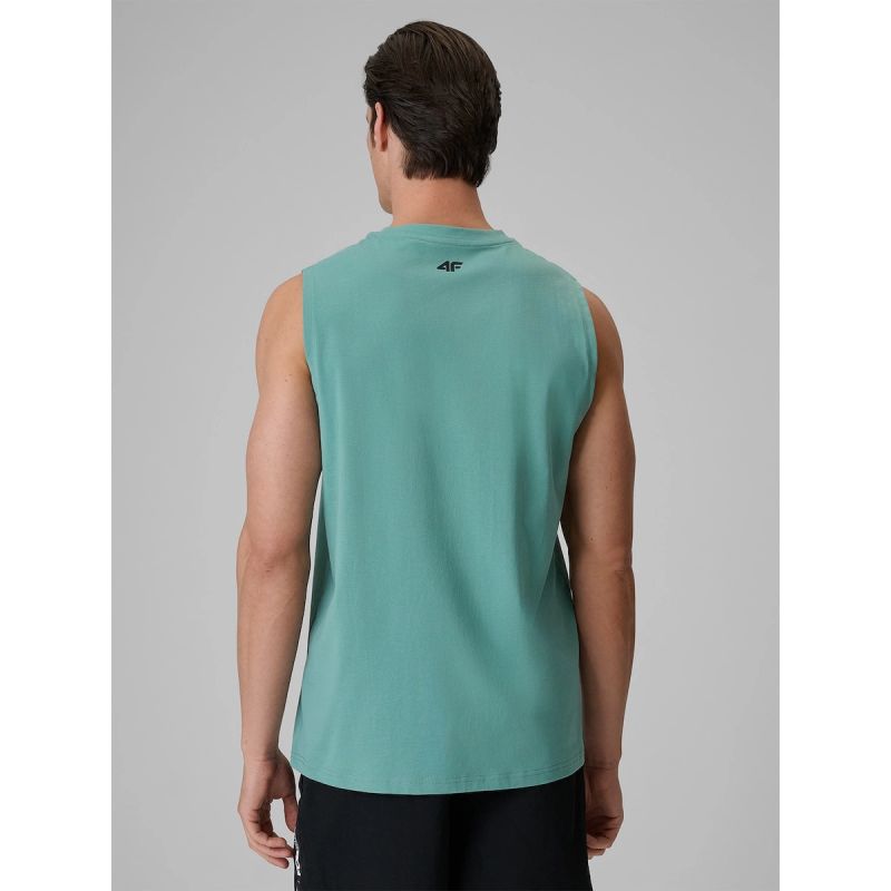 4F Men's relaxed sleeveless T-shirt with print ruházat