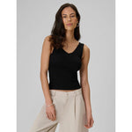 Women's slim ribbed knit top 4F