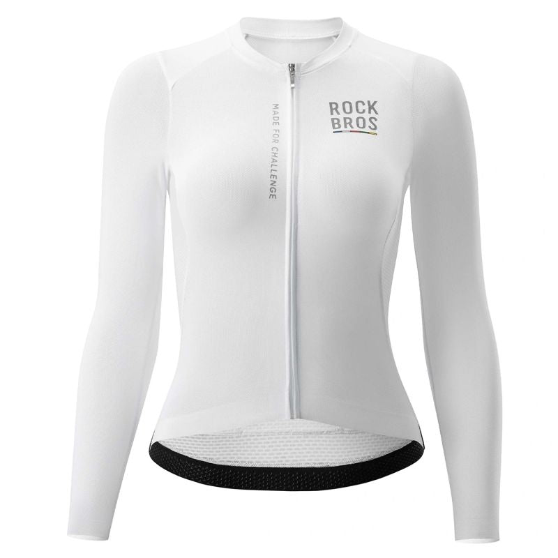 Rockbros 15110012004 ROAD TO SKY Women's Cycling Jersey, Long Sleeve, M - White m \ biały póló 15110012003-211581