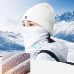 Rockbros LFA23 TVI Women's Knitted Bicycle Neck Warmer - White biały kötött sapka 11250008001-211704
