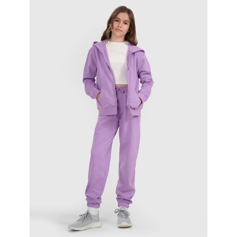 Girls' sweatshirt with a hood, 4F 4FJRAW25TSWSF2466-51S kapucnis pulóver