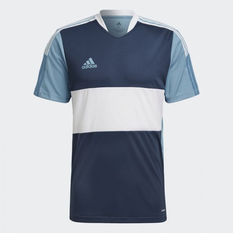 adidas Tiro 21 JSY T-shirt light blue L GQ1060 Ruházat