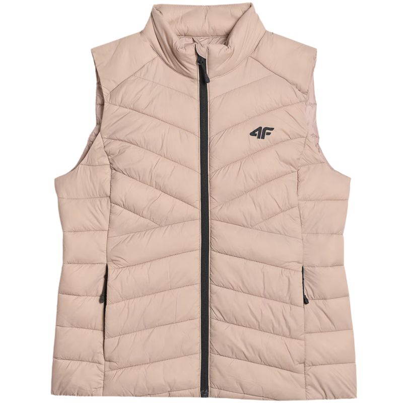 4F Women's vest F347 beige 83S bézs póló 4FWSS26TVJAF34783S