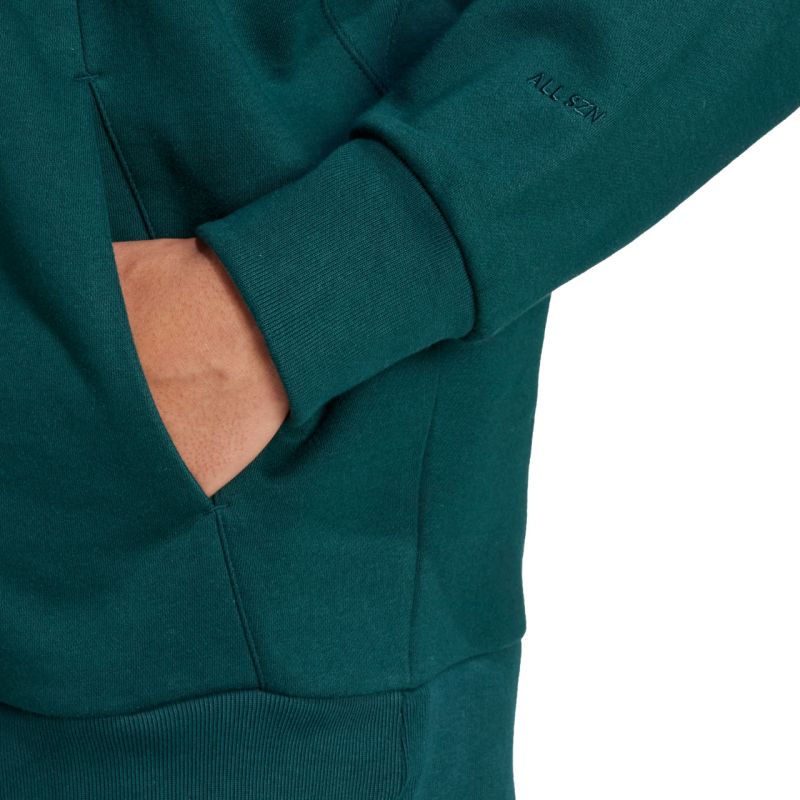 adidas Men's ALL SZN Fleece Full-Zip Sweatshirt Green JX5101 General