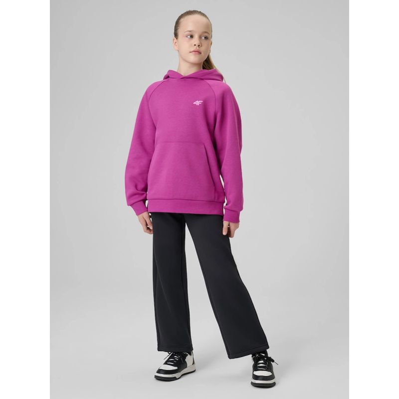 Girls' loose sweatshirt with hood 4F