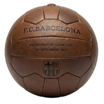 FC Barcelona Camp Nou Retro Soccer Official Licensed Genuine Leather B1048 brązowy futball labda