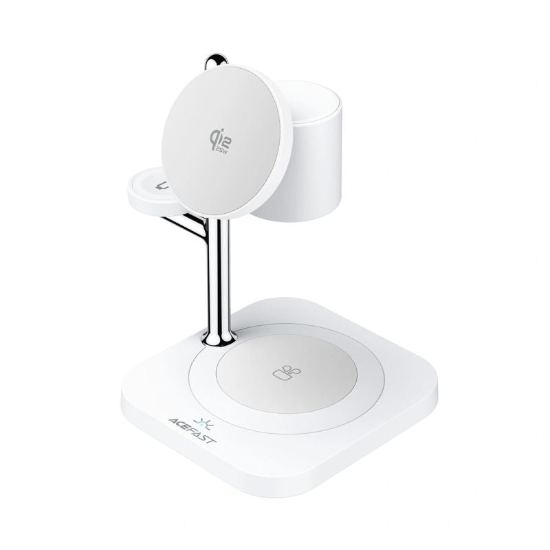 head Acefast E39 Qi2.2 25W 4-in-1 Wireless Desk Charger for Phone, Watch, and Headphones with Night Light - White fehér phone chargers