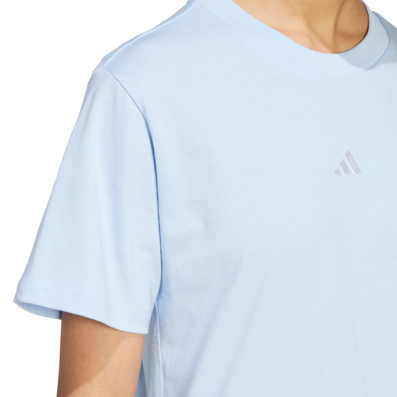 Adidas Essentials Small Logo Women's T-Shirt Light Blue 2xs ruházat JY4962