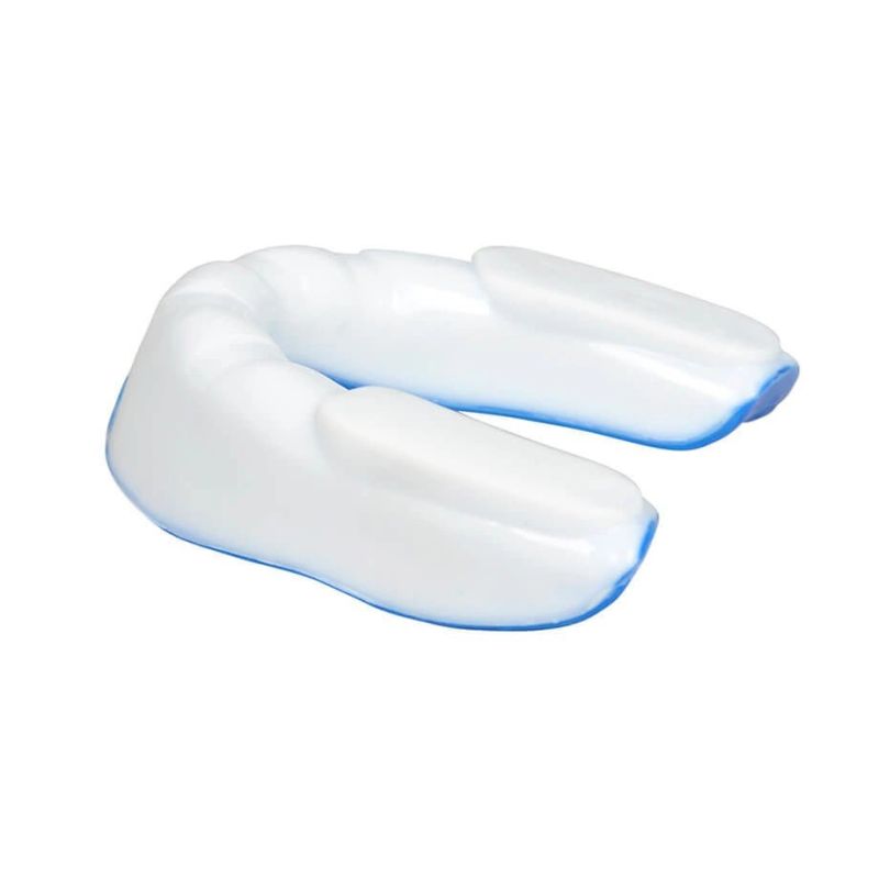 DBX Bushido Gel Mouthguard + Box - White and Blue | GelTech kék protectors and knee pads