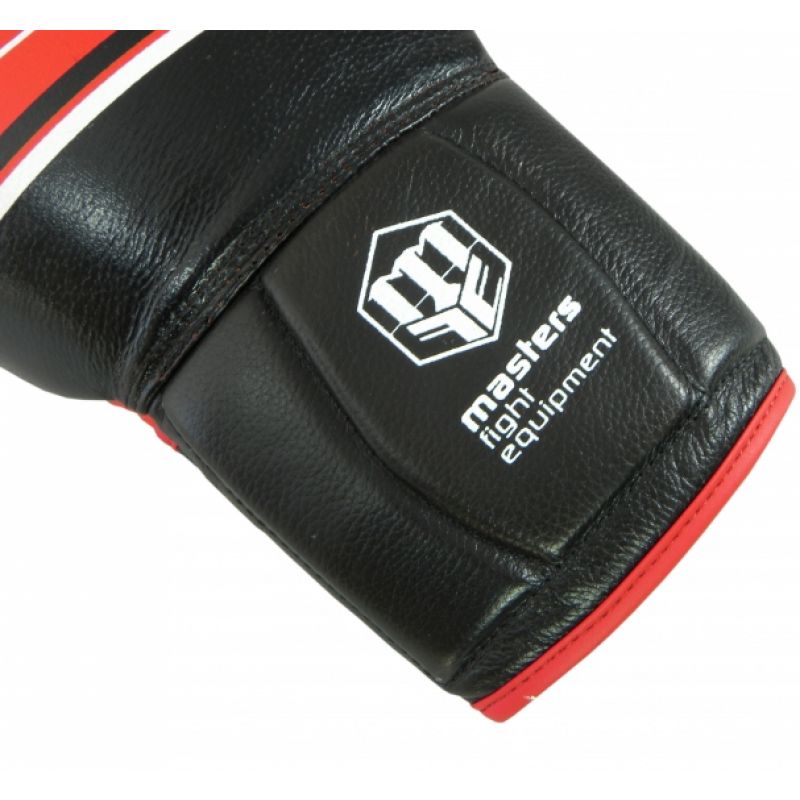 MASTERS FIGHT EQUIPMENT RBT-LF 14 oz Black and Red Boxing Gloves piros kesztyű 0130744-14