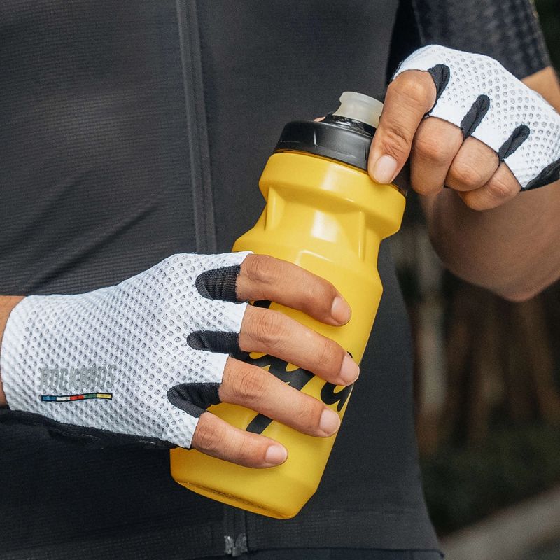 Rockbros ROAD TO SKY Short Shock Absorbing Cycling Gloves L - White l \ biały kesztyű 16220043002-211642