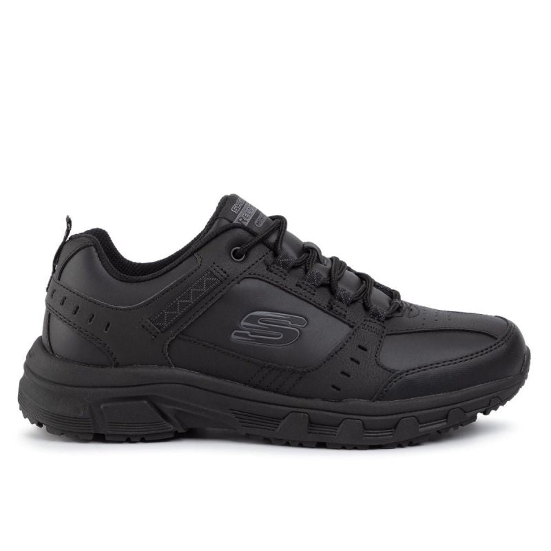 Skechers OAK CANYON REDWICK Men's Eco-Leather Sneakers Black (51896BBK) Cipő