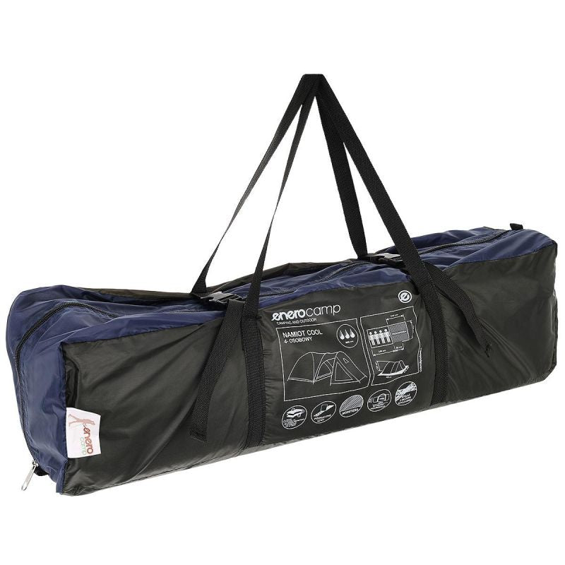 Enero Camp 4-Person Cool Black-Blue Tent kék tents, tourist equipment