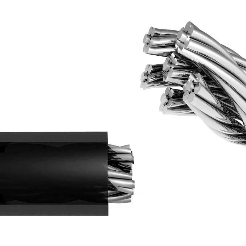Rockbros bicycle lock with code, steel cable, 85 cm - black