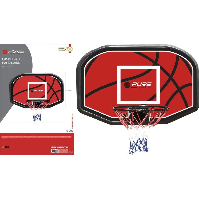 Pure 2 Improve BASKETBALL BACKBOARD RIM 45CM fekete boards