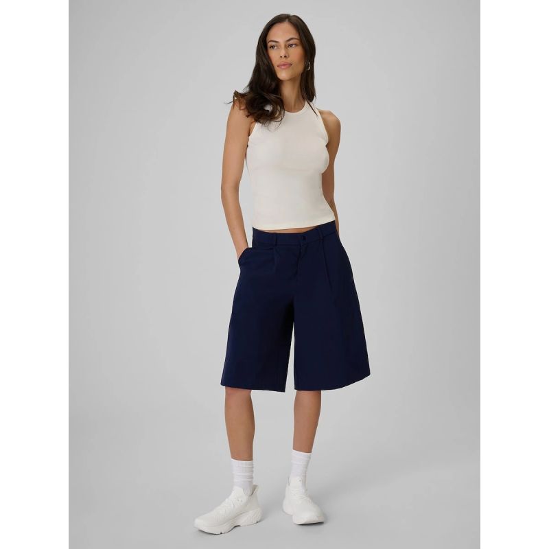 Women's slim ribbed knit top 4F