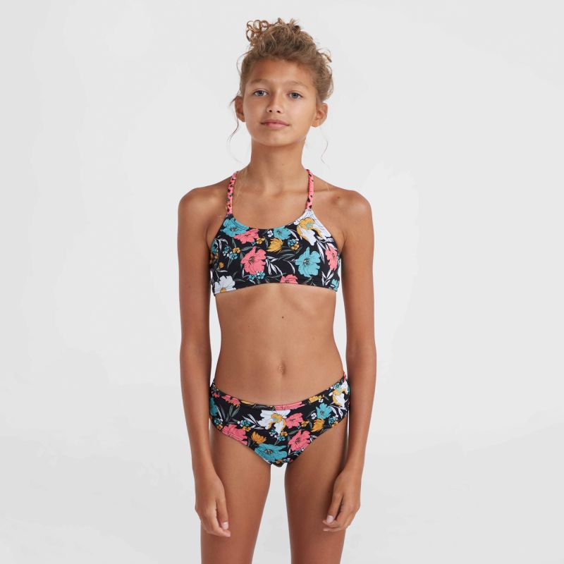 O'Neill Mix And Match Tropices Bikini Jr Swimsuit fekete two-piece swimwear, swimwear