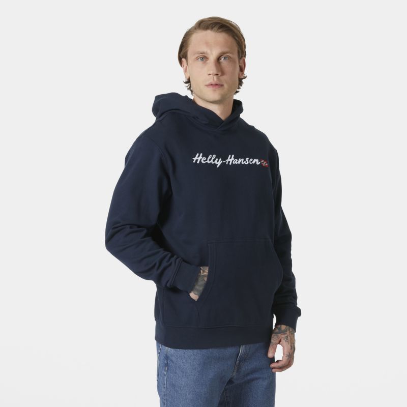 Helly Hansen Core Graphic Sweat Hoodie M 53924 596 Kapucnis pulóver