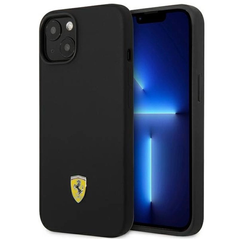 Ferrari FEHCP14MSIBBK iPhone 14 Plus 6.7" /black hardcase Silicone Metal Logo fekete pulóver