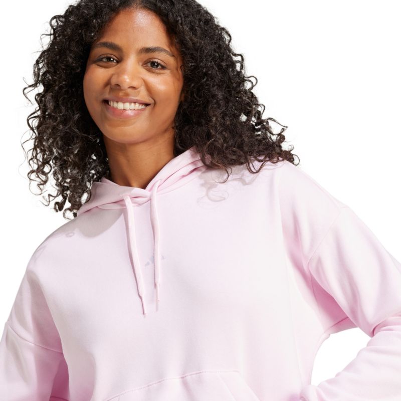 adidas Women's Essentials Small Logo Feel Cozy Hoodie Pink JN1856 General