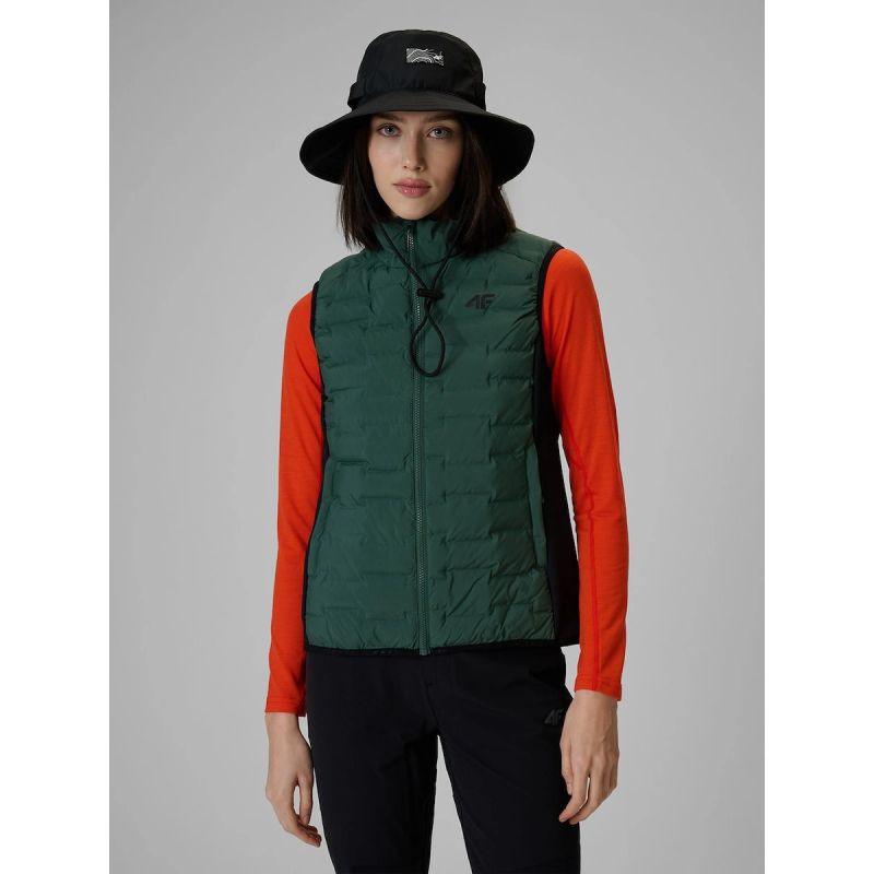 4F PRO trekking vest with Primaloft Silver filling for women 4F 4FWSS26TVJAF348-43S szürke vests