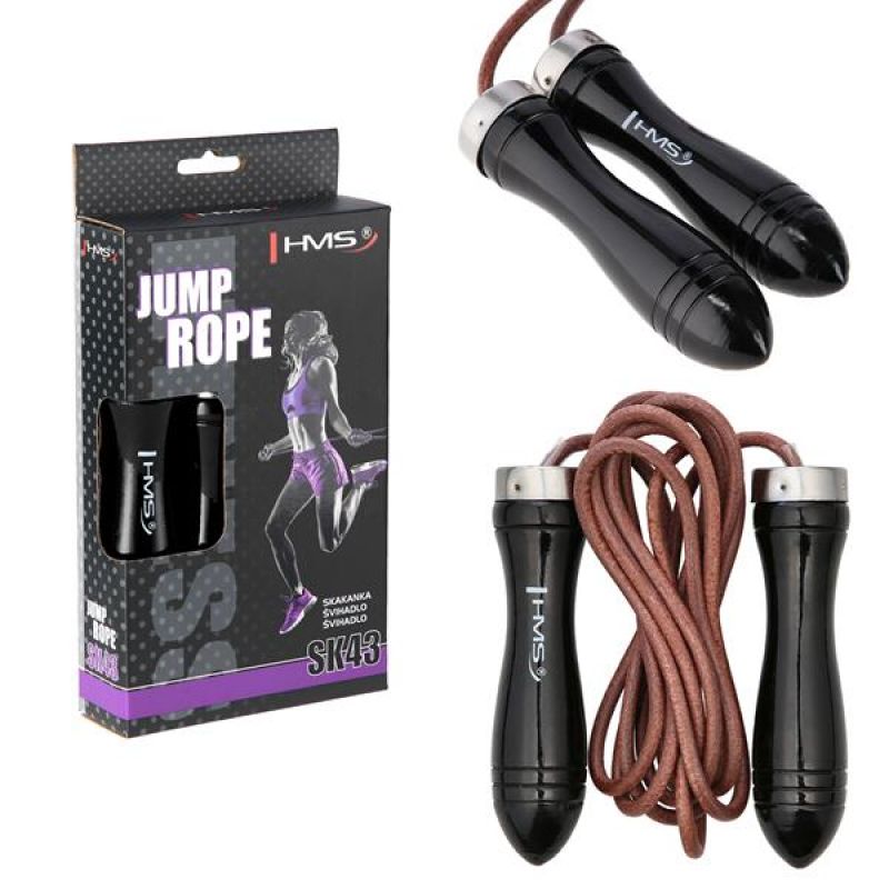 HMS Sk43 Leather Skipping Rope fekete edzéssegítő 17-36-043