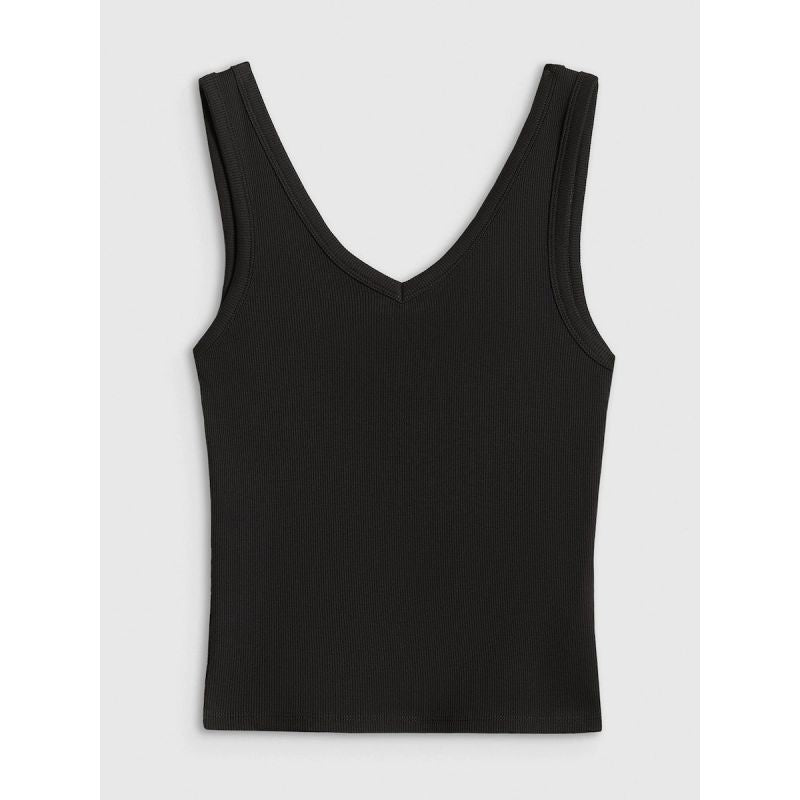 Women's slim ribbed knit top 4F