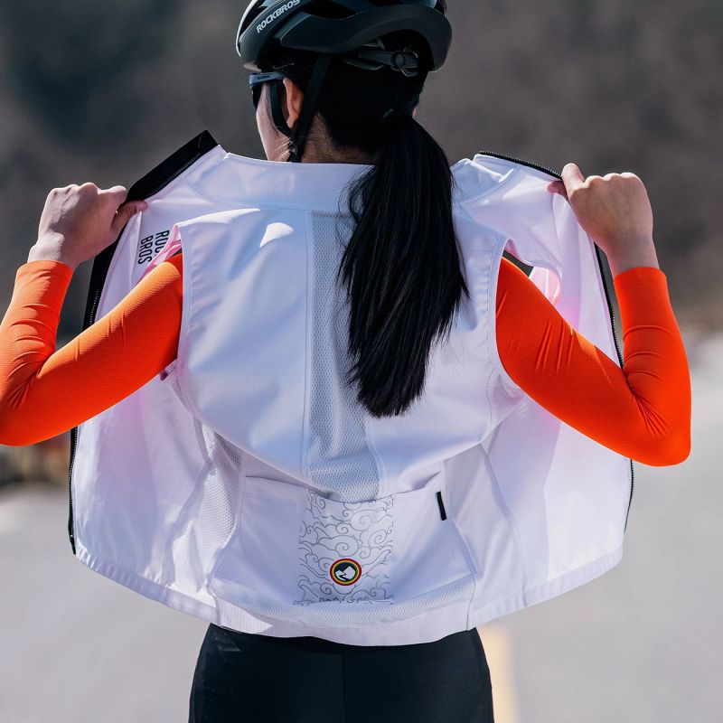 Rockbros ROAD TO SKY windproof vest insulated L - white l \ biały vests