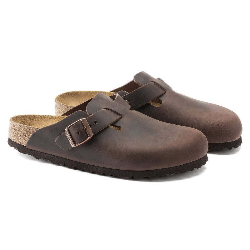 Birkenstock Boston Habana Oiled Leather Regular Wide Women's/Men's Clogs (0860131) Egyéb