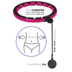 HMS Hhm16 Hula Hop Black/Pink With Magnets And Weight + Counter rózsaszín edzéssegítő 17-44-586