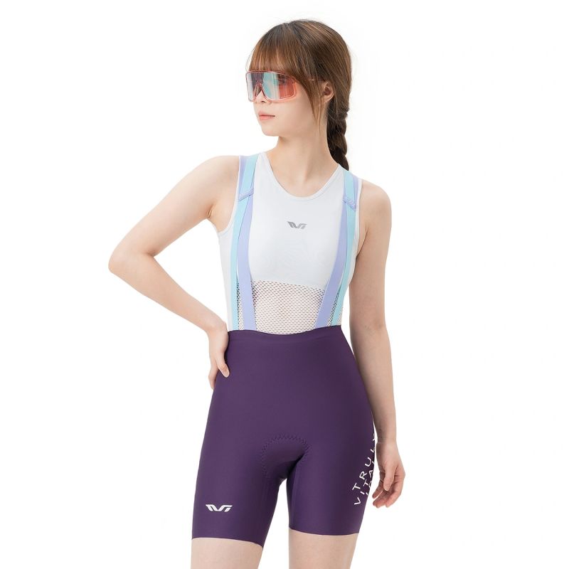 Rockbros TVI Women's Cycling with Bib and Pad Size S - Purple s \ fioletowy rövidnadrág 20210017008-211680