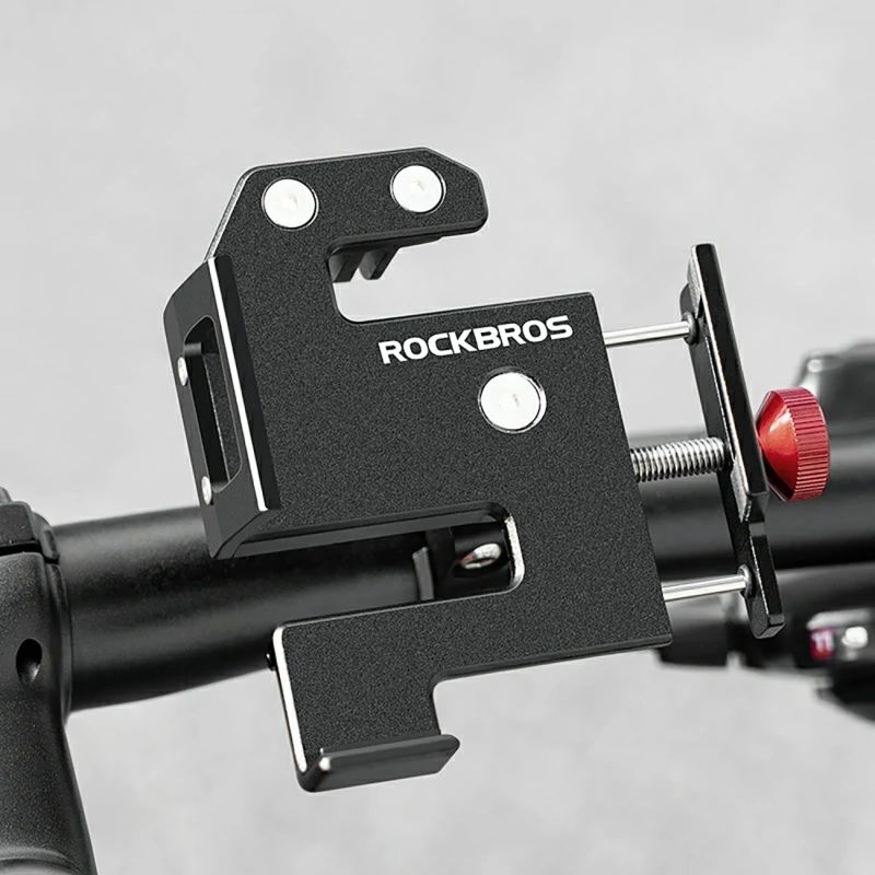 Rockbros 25210038101 clamp phone holder - black fekete phones and accessories