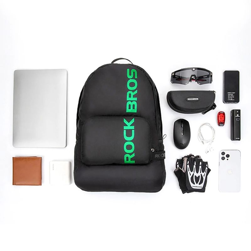 Rockbros H10-BK sports foldable backpack 18 l - black fekete hátizsák
