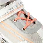 NILS Extreme NH18190 2in1 inline skates, white and pink, size S (29-33), with replaceable hockey blade rózsaszín sípcsontvédő