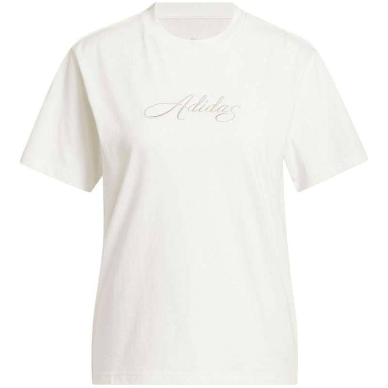 Adidas Cursive Wordmark Graphic Women's T-Shirt White 2xs póló