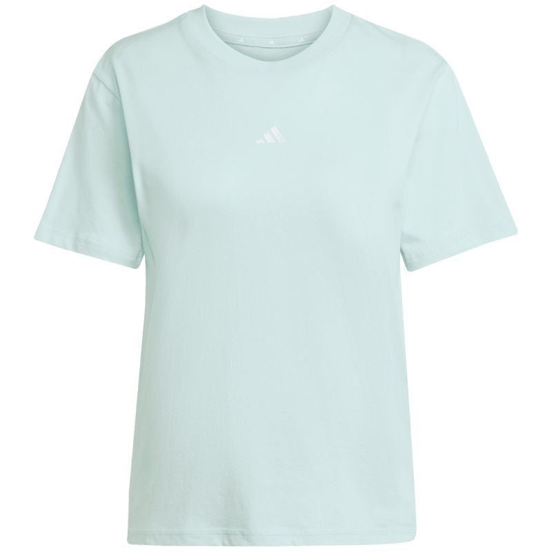 adidas Essentials Small Logo Cotton Light Blue Women's T-Shirt JY4965 Ruházat