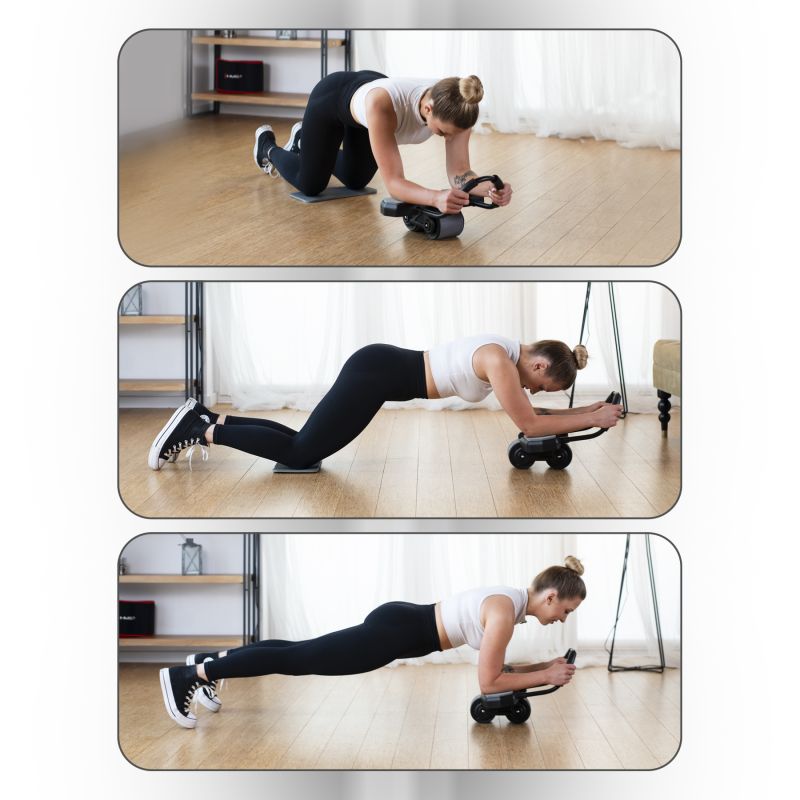 HMS Ka10 Black Abs Wheel Automatic Wheel For Exercising The Abdominal Muscles With Support fekete táska 17-38-033