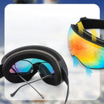 Rockbros SP284 Ski Goggles - Matte White Frame, Gray PC Lens with Cherry Blossom Pink Mirror, Kids biały úszás kiegészítő 5907769384219-211762