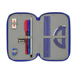 Real Madrid triple filled pencil case 37 pcs niebieski póló