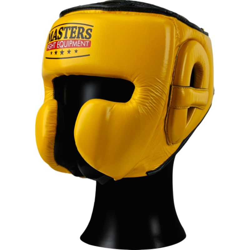 MASTERS FIGHT EQUIPMENT KSS-4B-WIN leather boxing helmet védőfelszerelés 02505-M