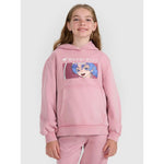 Girls' sweatshirt with hood, open, 4F 4FJRAW25TSWSF2294-54S kapucnis pulóver