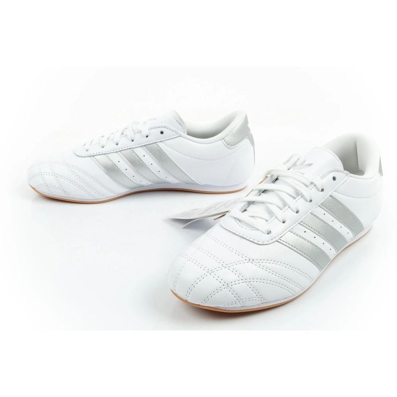Adidas women's sports shoes Taekwondo Lace white fashionable leather fehér zokni